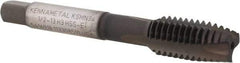 Kennametal - 1/2-13, 3 Flute, TiN/CrC/C Finish, Vanadium High Speed Steel Spiral Point Tap - Plug Chamfer, Right Hand Thread, 3-3/8" OAL, 23.9mm Thread Length, 9.32mm Shank Diam, 3B Class of Fit, Series GOtap - Exact Tool & Supply