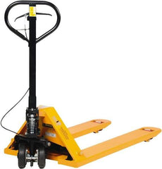 Vestil - 5,500 Lb Capacity, 7-3/4" Lift Economy Pallet Truck - 2-7/8" Min Lift Height, 48" Fork Length x 27" Fork Width, 27" Overall Width - Exact Tool & Supply