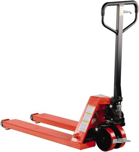 Vestil - 5,000 Lb Capacity, 8" Lift Wheel Nose Pallet Truck - 3-1/2" Min Lift Height, 38" Fork Length x 20" Fork Width, 20" Overall Width - Exact Tool & Supply