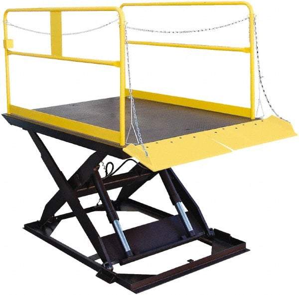 Vestil - 5,000 Lb Capacity Multi-Level Support Scissor Lift Table - 8" to 68" Lift Height, 96" Platform Length x 96" Platform Width - Exact Tool & Supply