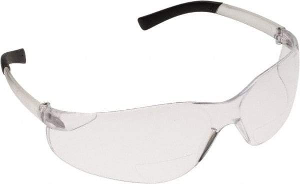 PRO-SAFE - +1.5, Clear Lenses, Scratch Resistant, Frameless Magnifying Safety Glasses - UV Protection - Exact Tool & Supply