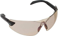 PRO-SAFE - Indoor/Outdoor Blue Lenses, Frameless Safety Glasses - Anti-Fog, Scratch Resistant, Adjustable Temples, Size Universal, Wrap Around - Exact Tool & Supply