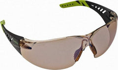 PRO-SAFE - Indoor/Outdoor Blue Lenses, Frameless Safety Glasses - Anti-Fog, Scratch Resistant, Size Universal, Wrap Around - Exact Tool & Supply