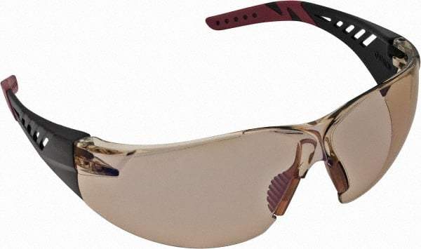 PRO-SAFE - Indoor/Outdoor Blue Lenses, Frameless Safety Glasses - Anti-Fog, Scratch Resistant, Size Universal, Wrap Around - Exact Tool & Supply