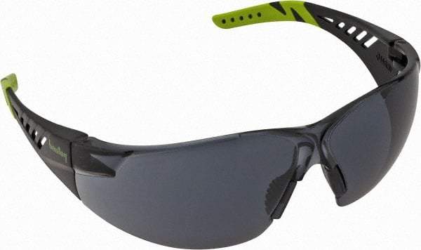 PRO-SAFE - Gray Lenses, Frameless Safety Glasses - Anti-Fog, Scratch Resistant, Size Universal, Wrap Around - Exact Tool & Supply