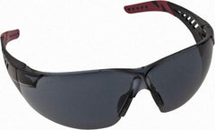 PRO-SAFE - Gray Lenses, Frameless Safety Glasses - Anti-Fog, Scratch Resistant, Size Universal, Wrap Around - Exact Tool & Supply
