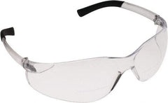 PRO-SAFE - +2, Clear Lenses, Scratch Resistant, Frameless Magnifying Safety Glasses - UV Protection - Exact Tool & Supply