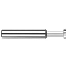 Woodruff Keyseat Cutter: 0.5″ Cut Dia, 0.0788″ Cut Width, 1/2″ Shank Dia, Straight Tooth 3″ OAL, 6 Teeth, Solid Carbide