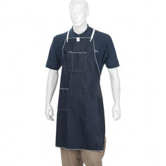 Ansell - 28 x 36" General Purpose Bib Apron - Denim, Blue - Exact Tool & Supply