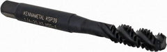 Kennametal - 1/4-20 3 Flute 3B Bottoming Spiral Flute Tap - Vanadium High Speed Steel, Oxide Finish, 2-1/2" OAL, Right Hand Flute, Right Hand Thread, H3, Series GOtap\xAE - Exact Tool & Supply