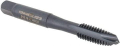 Kennametal - 5/16-18, 3 Flute, Oxide Finish, Vanadium High Speed Steel Spiral Point Tap - Plug Chamfer, Right Hand Thread, 2-23/32" OAL, 17.5mm Thread Length, 8.08mm Shank Diam, Series GOtap - Exact Tool & Supply