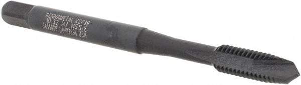Kennametal - #10-32, 2 Flute, Oxide Finish, Vanadium High Speed Steel Spiral Point Tap - Plug Chamfer, Right Hand Thread, 2-3/8" OAL, 12.7mm Thread Length, 4.93mm Shank Diam, Series GOtap - Exact Tool & Supply