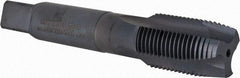 Kennametal - 1-12, 3 Flute, Oxide Finish, Vanadium High Speed Steel Spiral Point Tap - Plug Chamfer, Right Hand Thread, 5-1/8" OAL, 38.1mm Thread Length, 20.32mm Shank Diam, 3B Class of Fit, Series GOtap - Exact Tool & Supply