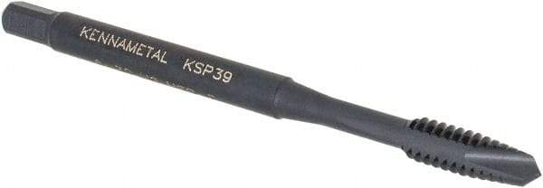 Kennametal - #6-32, 2 Flute, Oxide Finish, Vanadium High Speed Steel Spiral Point Tap - Plug Chamfer, Right Hand Thread, 2" OAL, 9.7mm Thread Length, 3.58mm Shank Diam, 3B Class of Fit, Series GOtap - Exact Tool & Supply