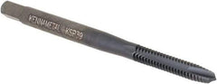 Kennametal - #4-40, 2 Flute, Oxide Finish, Vanadium High Speed Steel Spiral Point Tap - Plug Chamfer, Right Hand Thread, 1-7/8" OAL, 13mm Thread Length, 3.58mm Shank Diam, 2B/3B Class of Fit, Series GOtap - Exact Tool & Supply