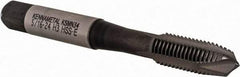 Kennametal - 5/16-24, 3 Flute, TiN/CrC/C Finish, Vanadium High Speed Steel Spiral Point Tap - Plug Chamfer, Right Hand Thread, 2-23/32" OAL, 17.5mm Thread Length, 8.08mm Shank Diam, 3B Class of Fit, Series GOtap - Exact Tool & Supply