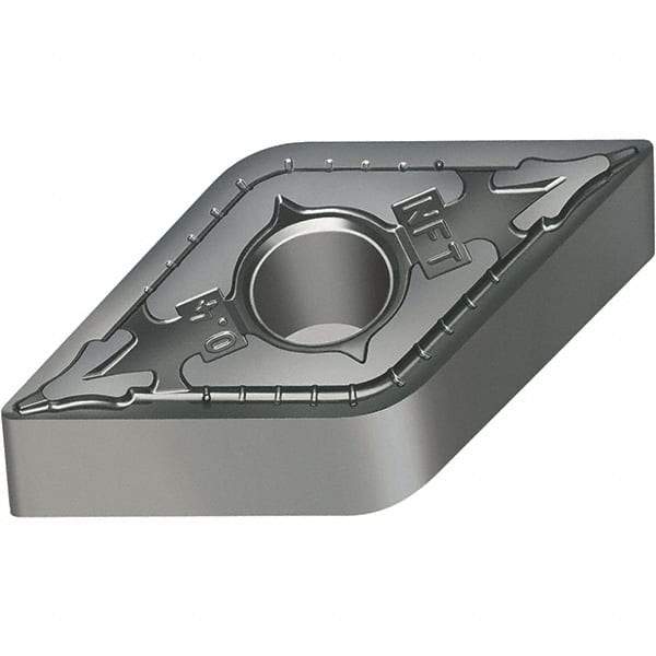 Walter - DNGG442 NFT Grade WS10 Carbide Turning Insert - Uncoated, 55° Diamond, 1/2" Inscr Circle, 1/4" Thick, 1/32" Corner Radius - Exact Tool & Supply