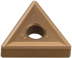 Tungaloy - TPU222 Grade T5115 Carbide Turning Insert - TiCN/Al2O3 Finish, 60° Triangle, 1/4" Inscr Circle, 1/8" Thick, 1/32" Corner Radius - Exact Tool & Supply