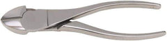 Aven - 7" OAL, 12 AWG Capacity, Diagonal Cutter - 3/4" Jaw Length x 5/8" Jaw Width, Oval Head, Stainless Steel Handle - Exact Tool & Supply