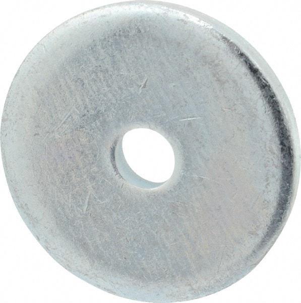 Gibraltar - 3/8" Screw, Steel Fender Flat Washer - 13/32" ID x 2" OD, 1/4" Thick, Zinc-Plated Finish - Exact Tool & Supply