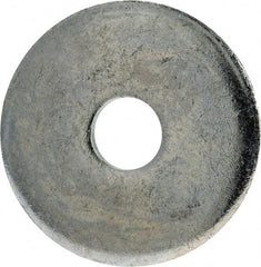 Gibraltar - 1/2" Screw, Steel Fender Flat Washer - 17/32" ID x 2" OD, 1/4" Thick, Zinc-Plated Finish - Exact Tool & Supply