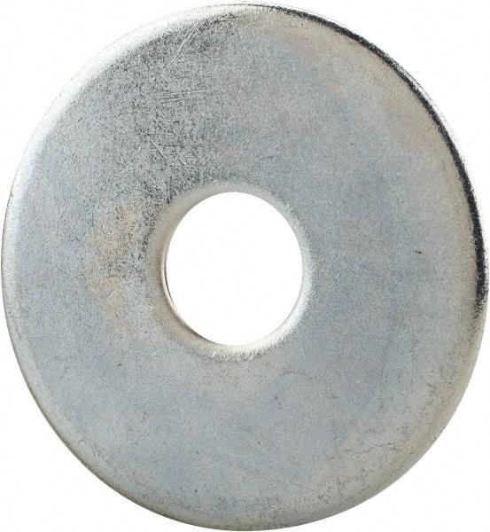 Gibraltar - 5/8" Screw, Steel Fender Flat Washer - 11/16" ID x 2-1/2" OD, 1/8" Thick, Zinc-Plated Finish - Exact Tool & Supply
