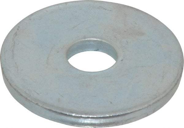 Gibraltar - 5/8" Screw, Steel Fender Flat Washer - 11/16" ID x 2-1/2" OD, 1/4" Thick, Zinc-Plated Finish - Exact Tool & Supply