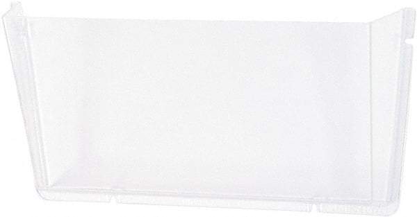 Deflect-o - 14-1/2" Wide x 6-1/2" High x 3" Deep Plastic Wall File - 1 Compartment, Clear - Exact Tool & Supply