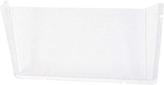 Deflect-o - 14-1/2" Wide x 6-1/2" High x 3" Deep Plastic Wall File - 1 Compartment, Clear - Exact Tool & Supply