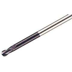 Iscar - 8mm Diam, 14mm LOC, 2 Flute Solid Carbide Ball End Mill - TiAlN Finish, Single End, 140mm OAL, 8mm Shank Diam, Spiral Flute - Exact Tool & Supply