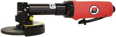 Universal Tool - 4" Wheel Diam, 14,000 RPM, Pneumatic Angle & Disc Grinder - 3/8-24 Spindle, 16 CFM, Rear Exhaust - Exact Tool & Supply