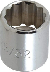 Proto - 25/32", 3/8" Drive, Standard Hand Socket - 12 Points, 1-3/16" OAL, Alloy Steel, Chrome Finish - Exact Tool & Supply