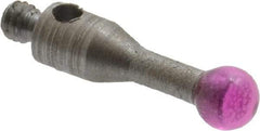 SPI - 3 mm Ball Diameter, M2 Thread, Ruby Point Ball Tip CMM Stylus - 10 mm Overall Length - Exact Tool & Supply