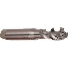 Emuge - M8x1.25 Metric 3 Flute 6H Modified Bottoming Spiral Flute Tap - Cobalt, Bright Finish, 90mm OAL, Right Hand Flute, Right Hand Thread, Series Enorm - Exact Tool & Supply