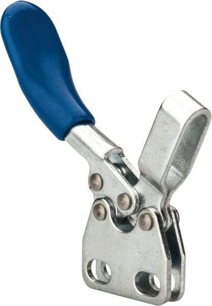 Gibraltar - 60 Lb Holding Capacity, Horizontal Handle, Manual Hold Down Toggle Clamp - 80° Handle Movement, 90° Bar Opening, U-Bar, Straight Base, Carbon Steel - Exact Tool & Supply