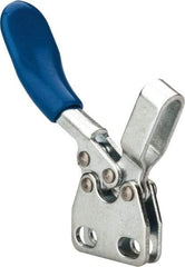 Gibraltar - 60 Lb Holding Capacity, Horizontal Handle, Manual Hold Down Toggle Clamp - 80° Handle Movement, 90° Bar Opening, U-Bar, Straight Base, Carbon Steel - Exact Tool & Supply