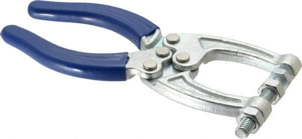 Gibraltar - 350 Lb Load Capacity, 1.77" Throat Depth, 6.03" OAL, Carbon Steel, C Style Plier Clamp - M8x1.5 Spindle, 2.86" Open Throat Height, Blue Handle - Exact Tool & Supply