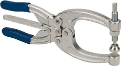 Gibraltar - 700 Lb Load Capacity, 2.72" Throat Depth, 8.5" OAL, Carbon Steel, C Style Plier Clamp - M10x1.5 Spindle, 4.1" Open Throat Height, Blue Handle - Exact Tool & Supply
