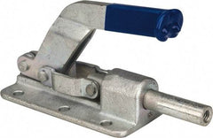 Gibraltar - 800 Lb Load Capacity, Flanged Base, Carbon Steel, Standard Straight Line Action Clamp - 6 Mounting Holes, 0.26" Mounting Hole Diam, 1/2" Plunger Diam, Straight Handle - Exact Tool & Supply
