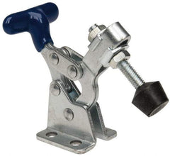 Gibraltar - 150 Lb Holding Capacity, Horizontal Handle, Manual Hold Down Toggle Clamp - 175° Handle Movement, 92° Bar Opening, U-Bar, Flanged Base, Carbon Steel - Exact Tool & Supply