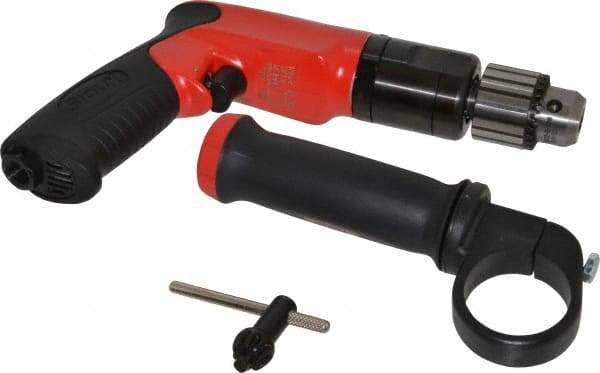Sioux Tools - 3/8" Keyed Chuck - Pistol Grip Handle, 700 RPM, 14.16 LPS, 30 CFM, 1 hp - Exact Tool & Supply