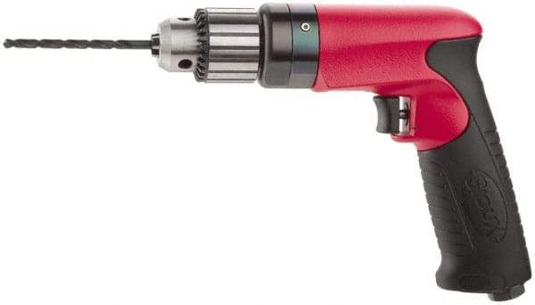 Sioux Tools - 1/4" Keyed Chuck - Pistol Grip Handle, 6,000 RPM, 11.8 LPS, 25 CFM, 0.6 hp - Exact Tool & Supply