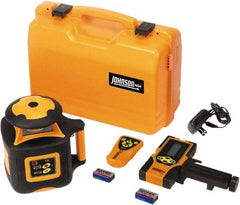 Johnson Level & Tool - 2,000' (Exterior) Measuring Range, 1/16" at 100' Accuracy, Self-Leveling Rotary Laser - 700 RPM, 1 Beam, NiMH Battery Included - Exact Tool & Supply