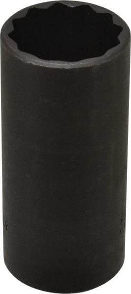 Proto - 1-1/8", 1/2" Drive, Deep Hand Socket - 12 Points, 3-1/4" OAL, Alloy Steel, Black Finish - Exact Tool & Supply