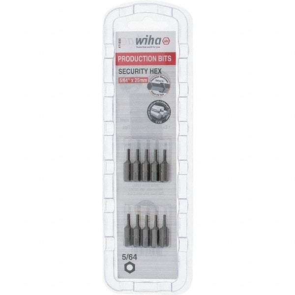 Wiha - 25mm Hex Screwdriver Bit - 1/4" Drive, 1" OAL - Exact Tool & Supply