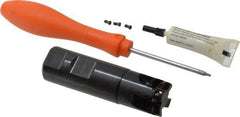 Kennametal - 1" Cut Diam, 0.395" Max Depth of Cut, 1" Shank Diam, 3.53" OAL, Indexable Square Shoulder End Mill - EC10.., EP10.. Inserts, Weldon Shank, 0° Lead Angle, Through Coolant - Exact Tool & Supply