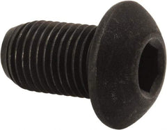 Value Collection - 3/8-24 UNF Hex Socket Drive, Button Screw - Alloy Steel, Black Oxide Finish, Fully Threaded, 5/8" Length Under Head - Exact Tool & Supply