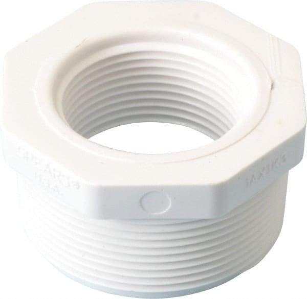 Value Collection - 2 x 1-1/4" PVC Plastic Pipe Bushing - Schedule 40, MIPT x FIPT End Connections - Exact Tool & Supply