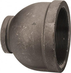 Made in USA - Size 4 x 2", Class 150, Malleable Iron Black Pipe Reducing Coupling - 300 psi, Threaded End Connection - Exact Tool & Supply