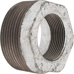 Made in USA - Class 150, 2-1/2 x 1-1/2" Galvanized Pipe Hex Bushing - Threaded, Malleable Iron - Exact Tool & Supply